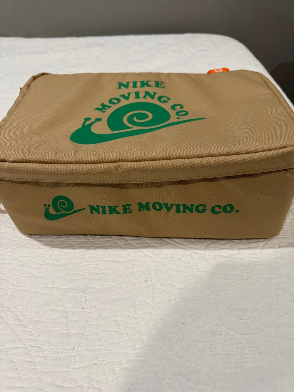 Nike Moving Co Shoe Box Bag Hemp Orange Green. Never used. New w/o box